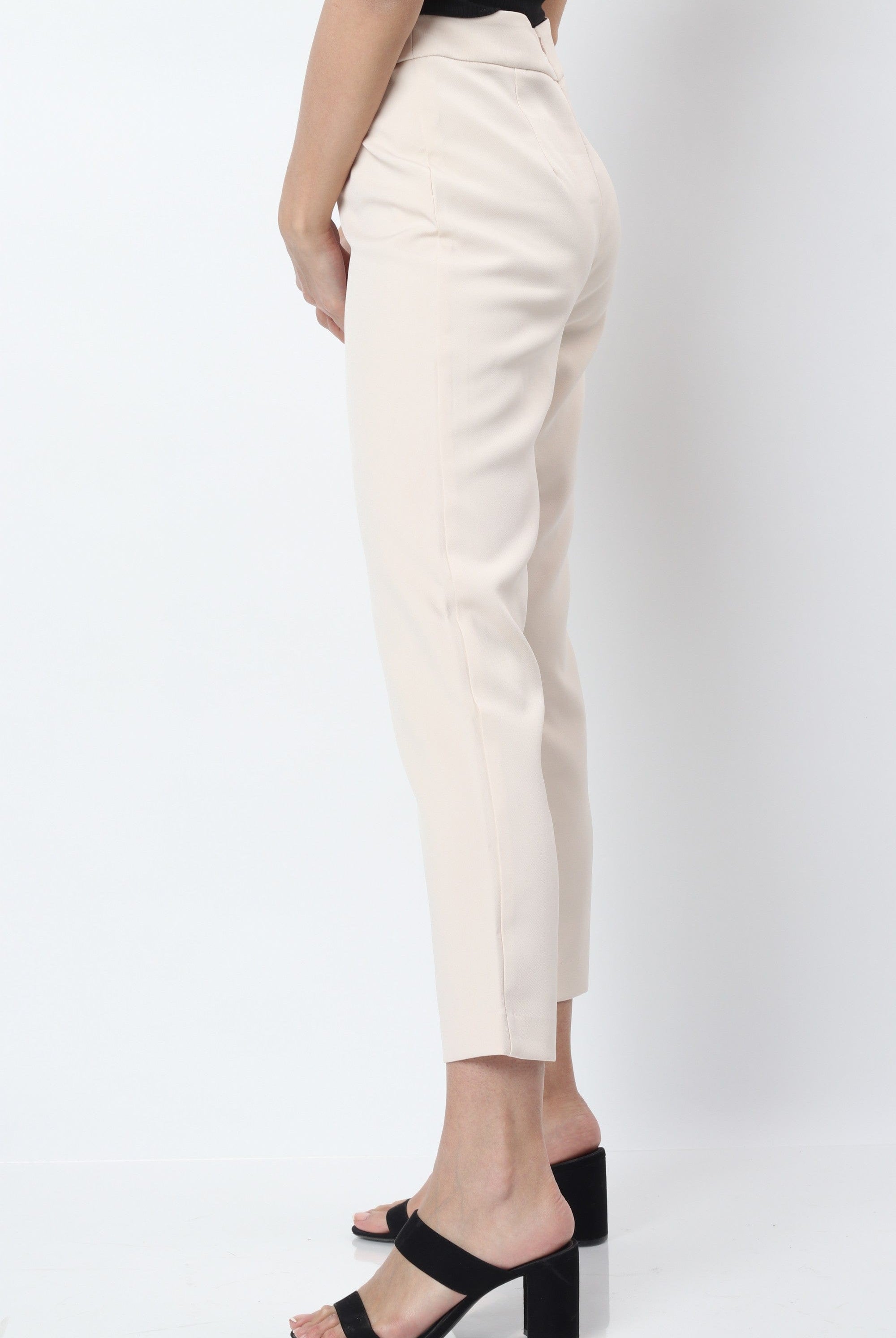 نتشي بنطلون قماش كلاسيك حريمي بحزام صغير