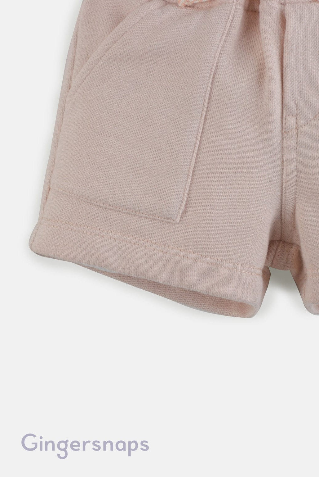 جينجرسنابس شورت سادة بطبعة على الجانب أولادي وردي