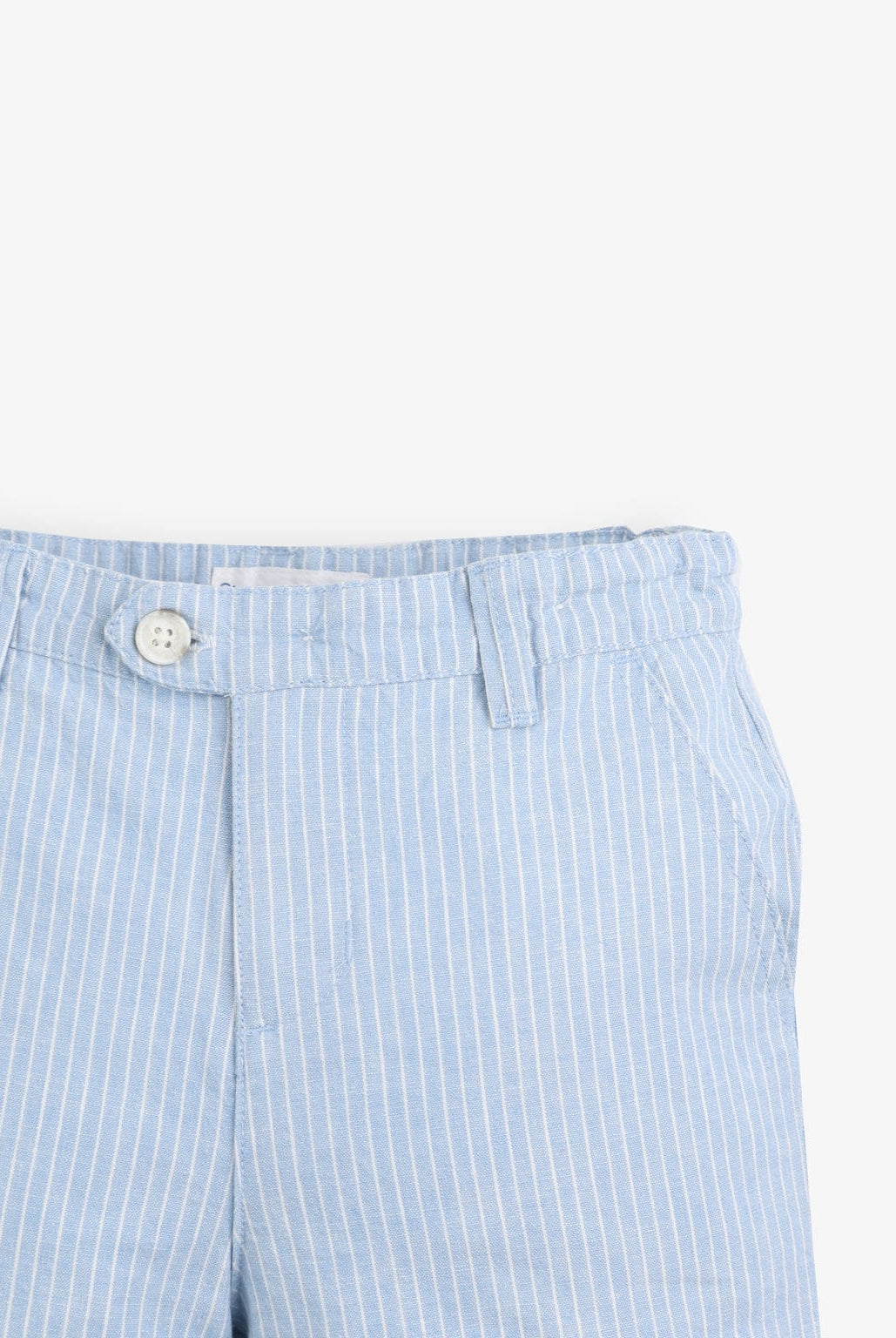 جينجرسنابس شورت ولادي مقلم سادة بزرار أمامي أزرق