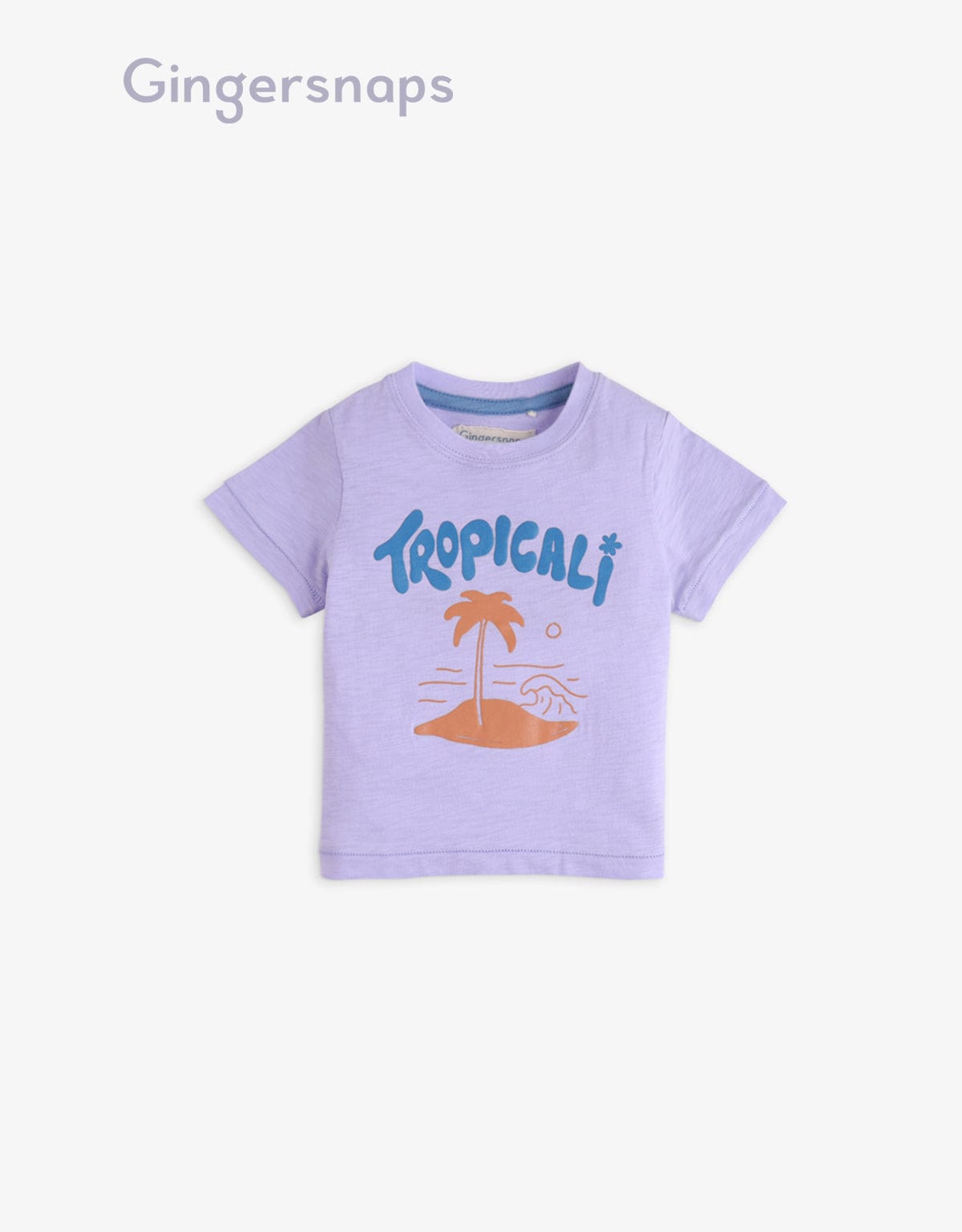 جينجرسنابس تي شيرت صيفي مطبوع أولاد رضع بنفسجي