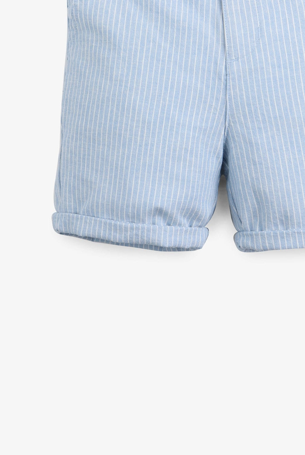 جينجرسنابس شورت ولادي مقلم سادة بزرار أمامي أزرق