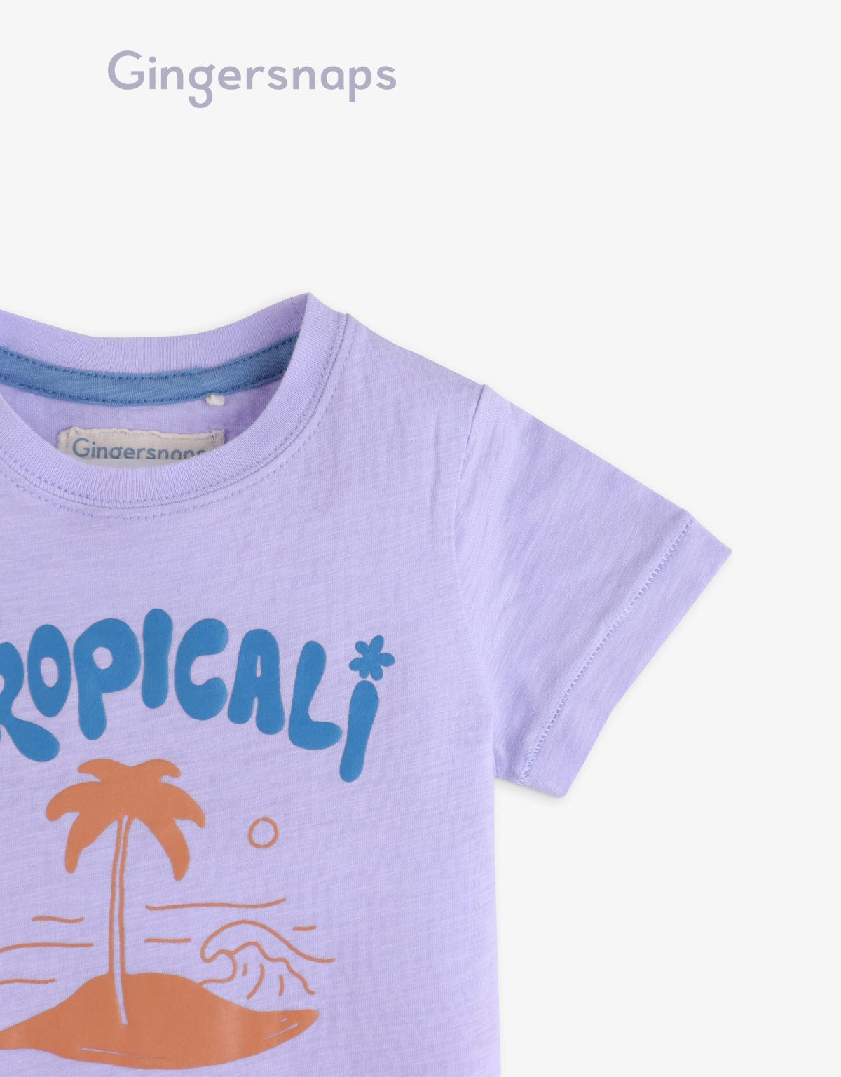 جينجرسنابس تي شيرت صيفي مطبوع أولاد رضع بنفسجي