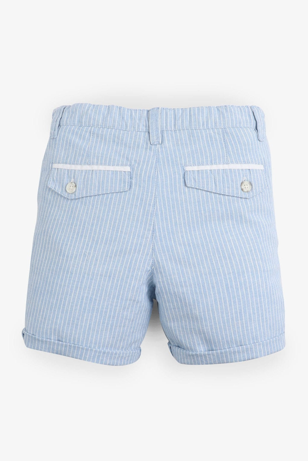 جينجرسنابس شورت ولادي مقلم سادة بزرار أمامي أزرق