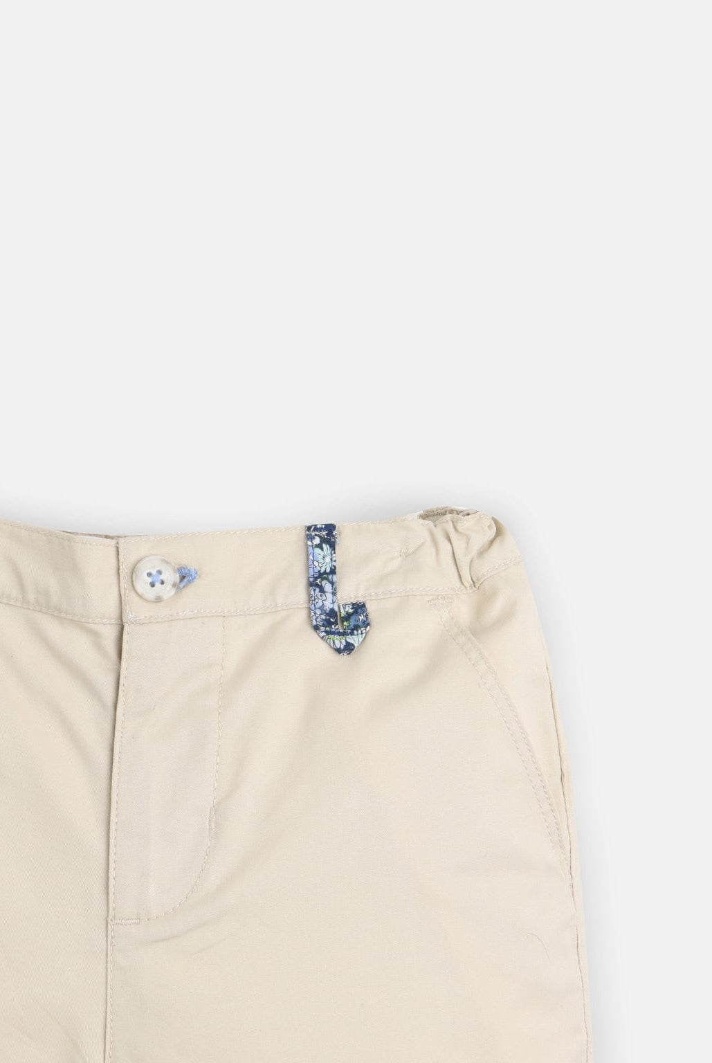 جينجرسنابس شورت جبردين اطفالي سادة بزرار أمامي بيج