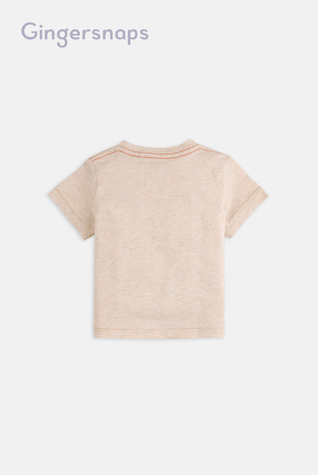 جينجرسنابس تي شيرت أولاد رضع بطبعة أمواج البيج