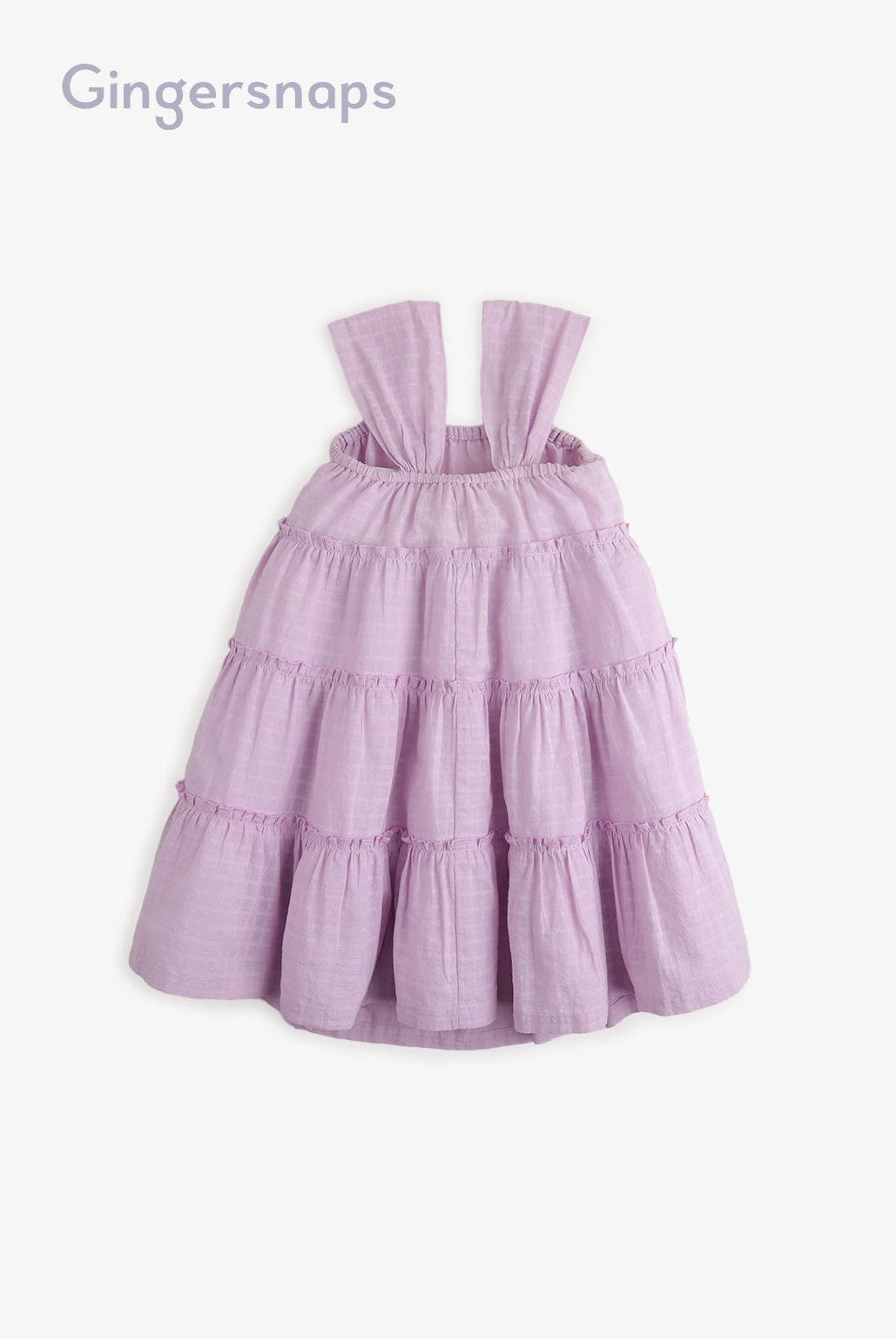 جينجرسنابس فستان طبقات حمالات عريضة سادة بناتي أرجواني