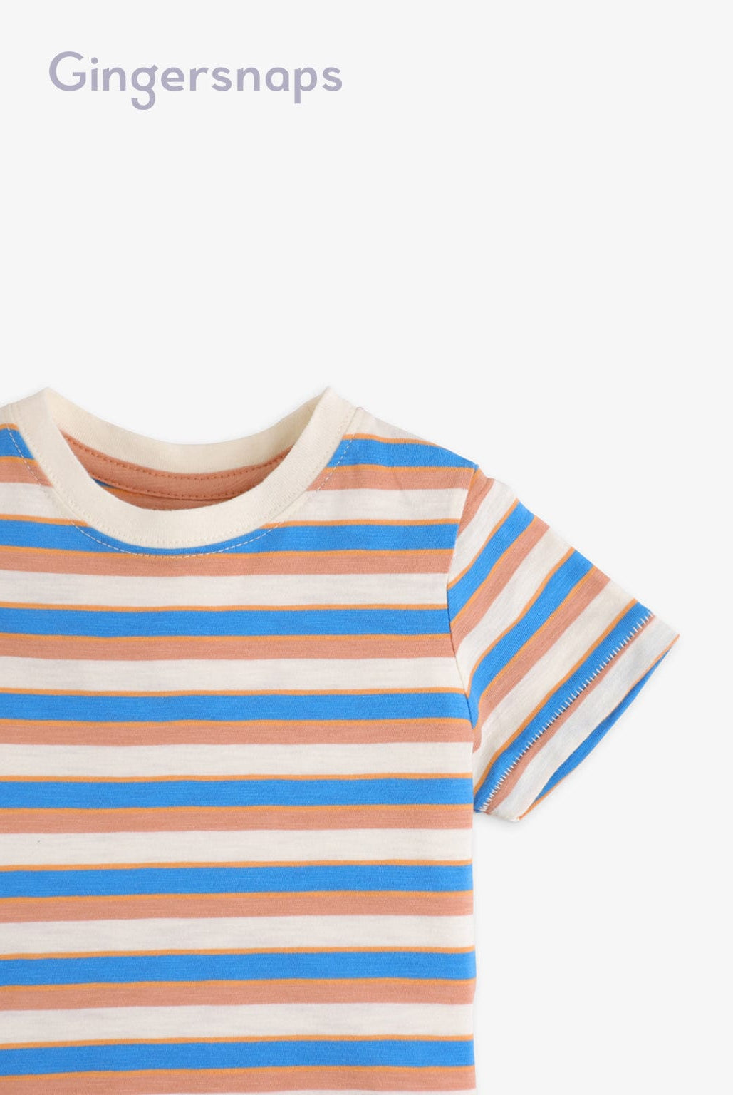 جينجرسنابس تي شيرت مخطط أولاد رضع أزرق