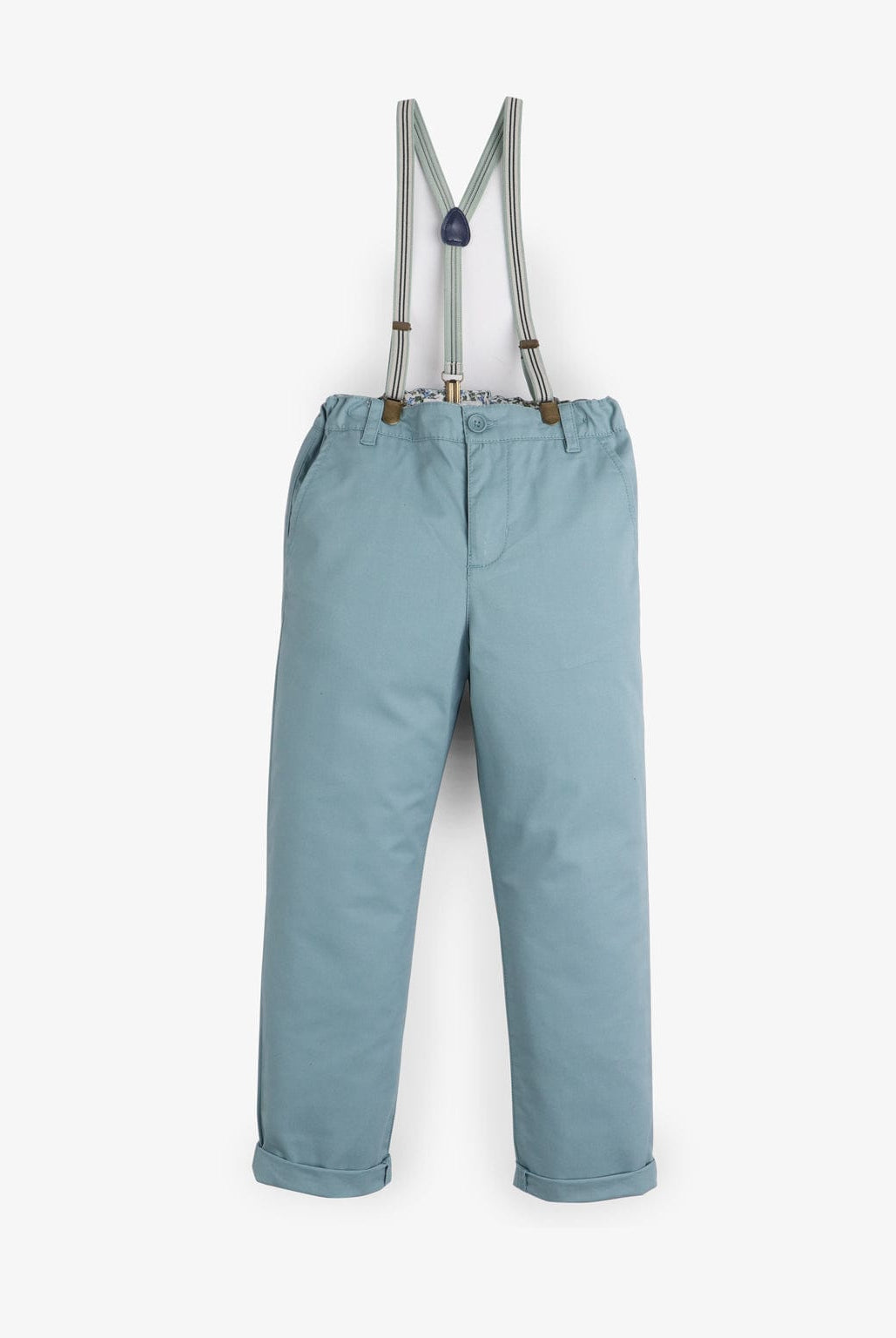 جينجرسنابس بنطلون أولادي تشينو سادة مزين بحمالات أخضر