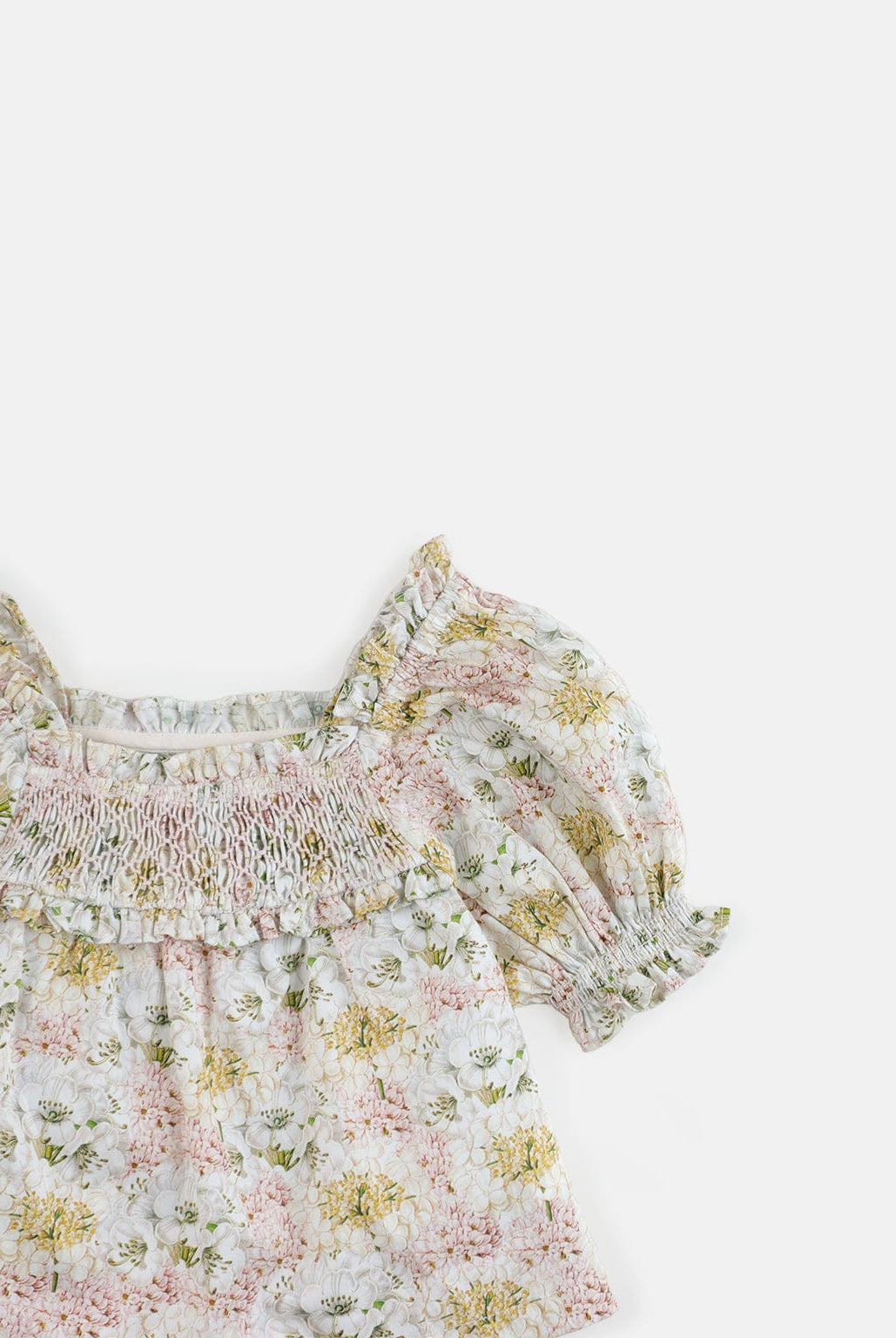 جينجرسنابس بلوزة موردة بياقة مربعة نص كم بف بناتي متعدد الألوان