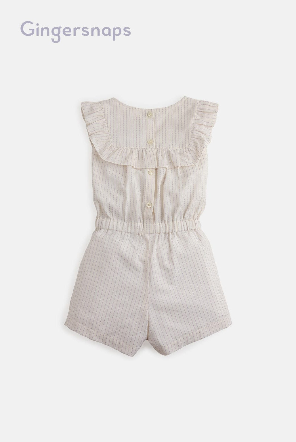 جينجرسنابس جمبسوت مخطط بالطول مخصر بالحزام مكشكش من أعلى بناتي بيج