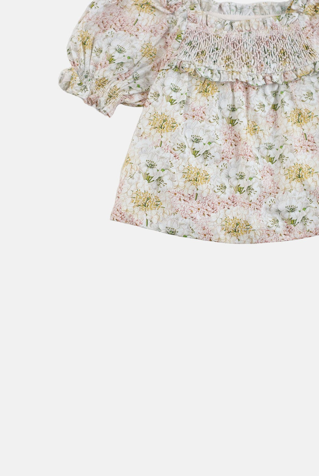 جينجرسنابس بلوزة موردة بياقة مربعة نص كم بف بناتي متعدد الألوان