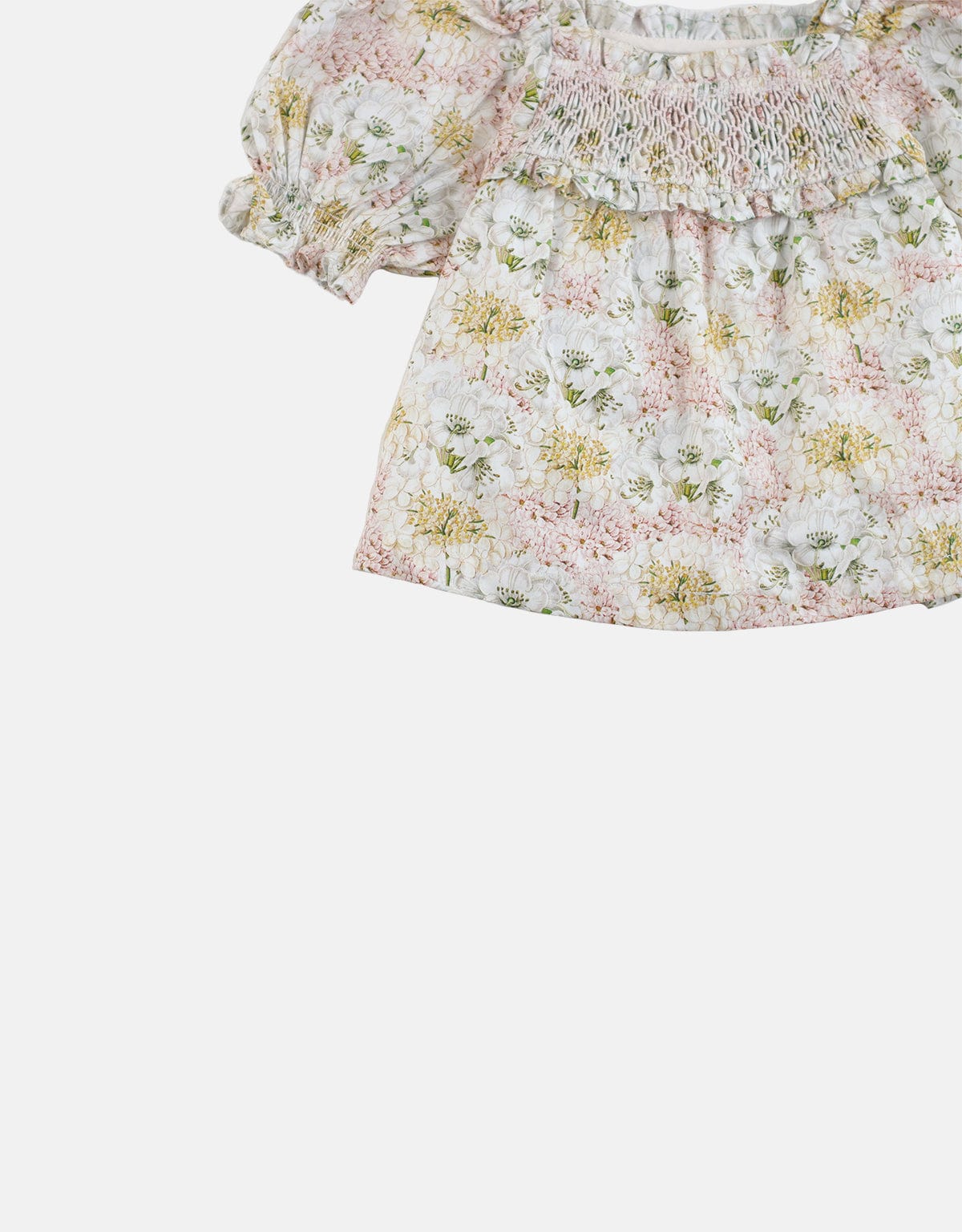 جينجرسنابس بلوزة موردة بياقة مربعة نص كم بف بناتي متعدد الألوان