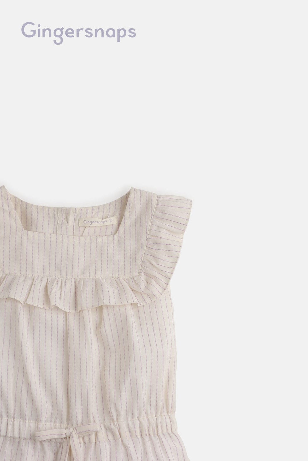 جينجرسنابس جمبسوت مخطط بالطول مخصر بالحزام مكشكش من أعلى بناتي بيج