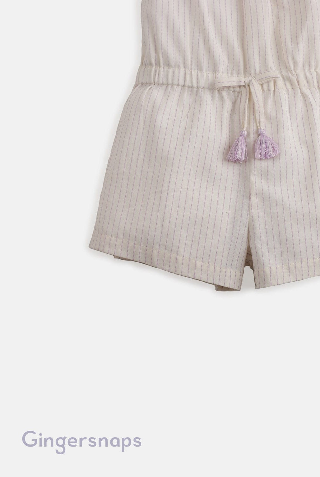 جينجرسنابس جمبسوت مخطط بالطول مخصر بالحزام مكشكش من أعلى بناتي بيج