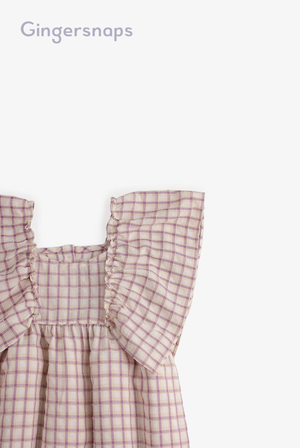 جينجرسنابس فستان بناتي مربعات كم مكشكش واسع متعدد الألوان