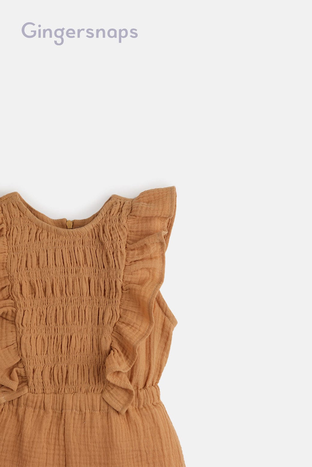 جينجرسنابس جمبسوت مخصر مكشكش من الجانبين سادة بناتي بني