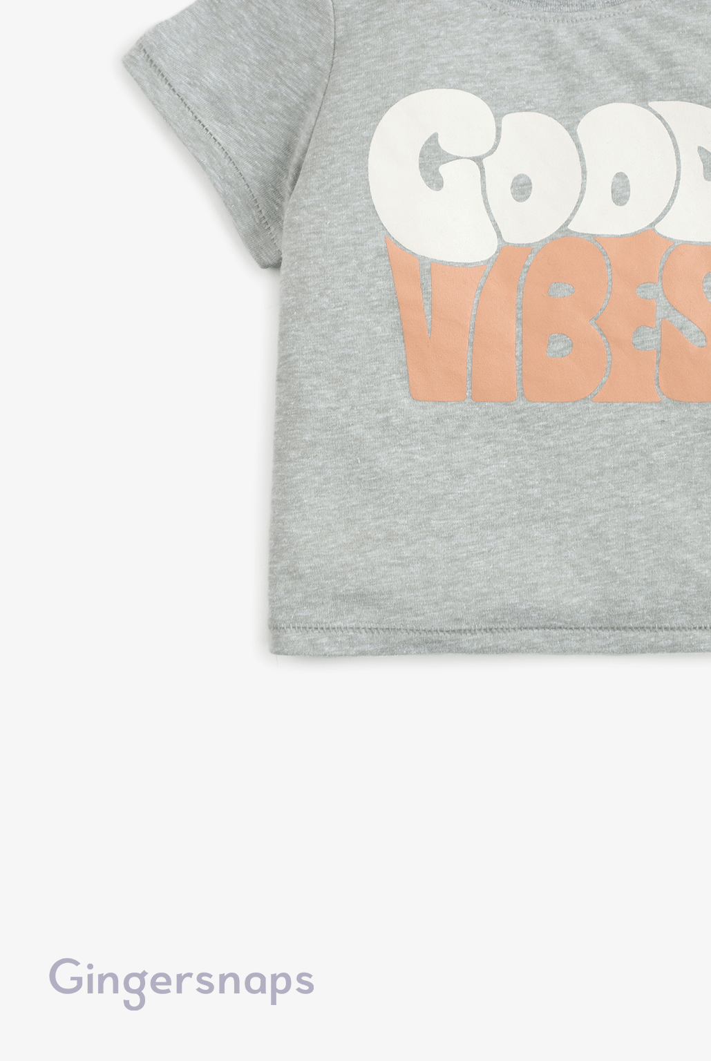جينجرسنابس تي شيرت للأولاد الرضع بياقة دائرية صيفي رمادي