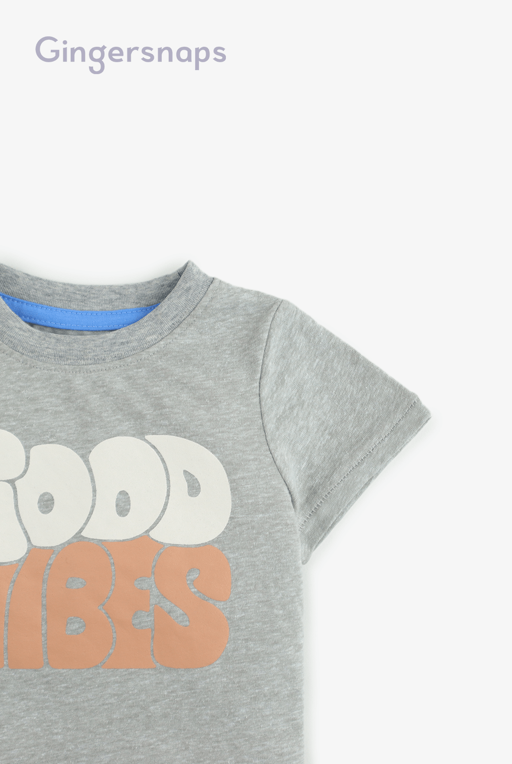 جينجرسنابس تي شيرت للأولاد الرضع بياقة دائرية صيفي رمادي