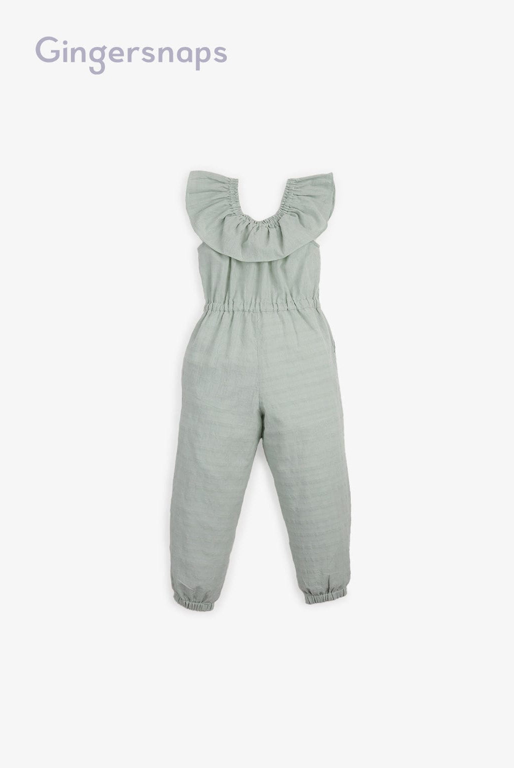 جينجرسنابس جمبسوت طويل مكشكش من أعلى مخصر بناتي أخضر