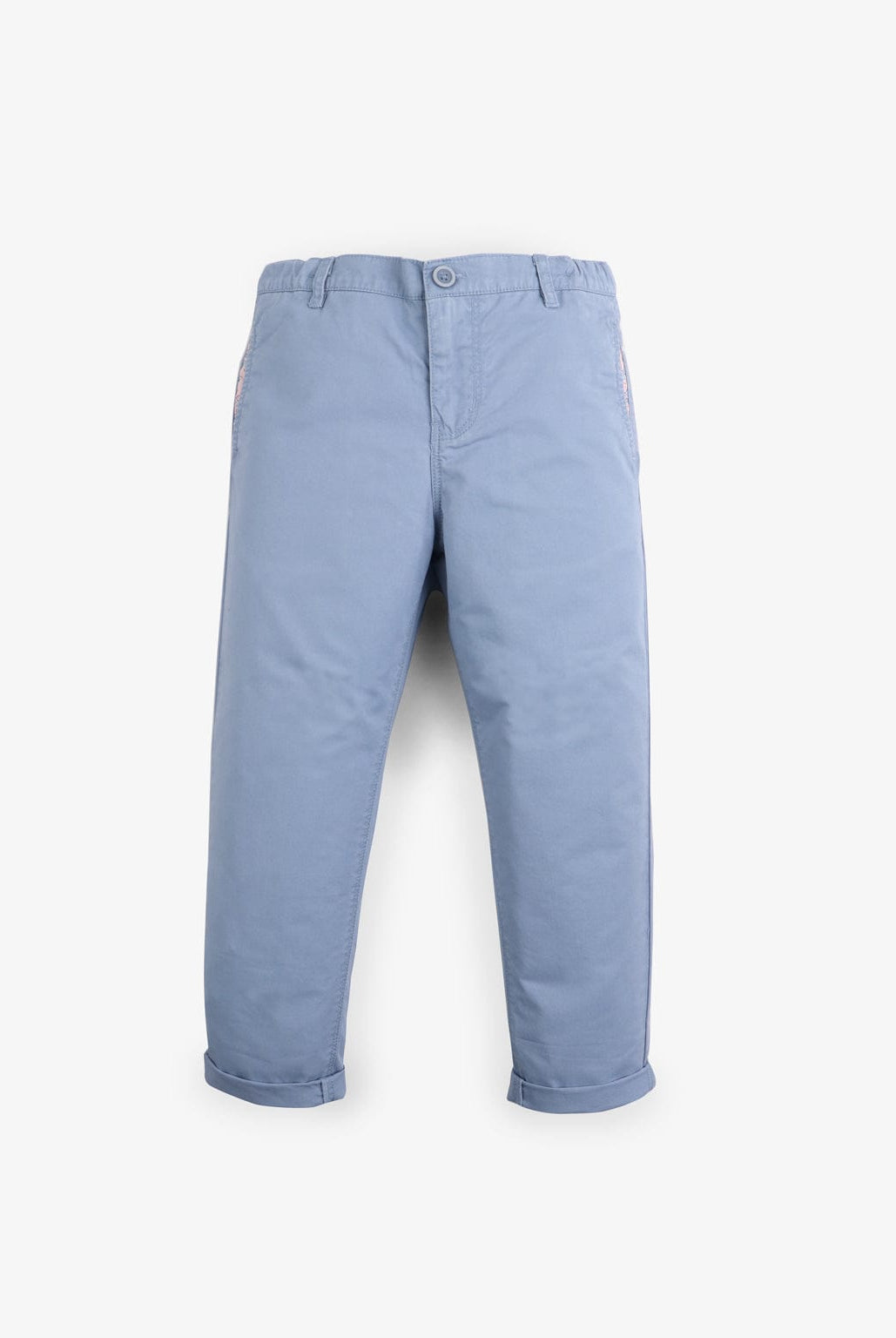 جينجرسنابس بنطلون تشينو اولادي سادة مزين بثنية من الأسفل أزرق