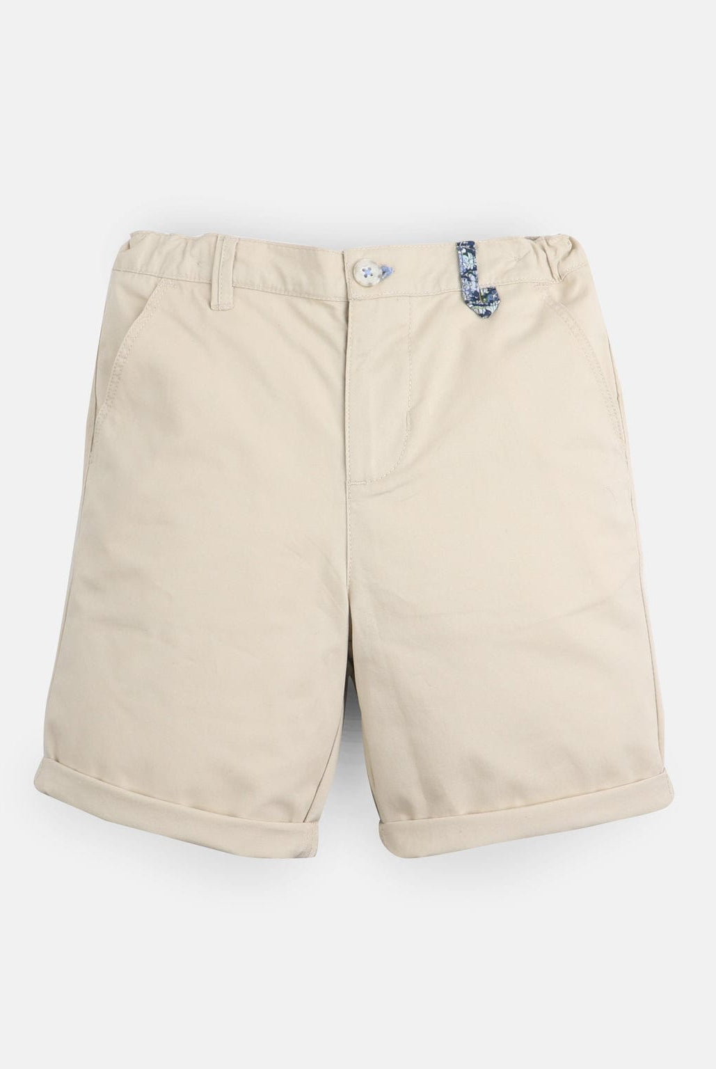 جينجرسنابس شورت جبردين اطفالي سادة بزرار أمامي بيج