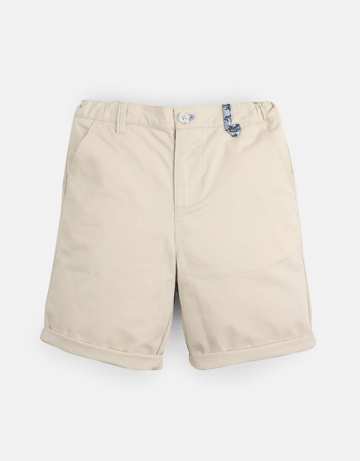 جينجرسنابس شورت جبردين اطفالي سادة بزرار أمامي بيج