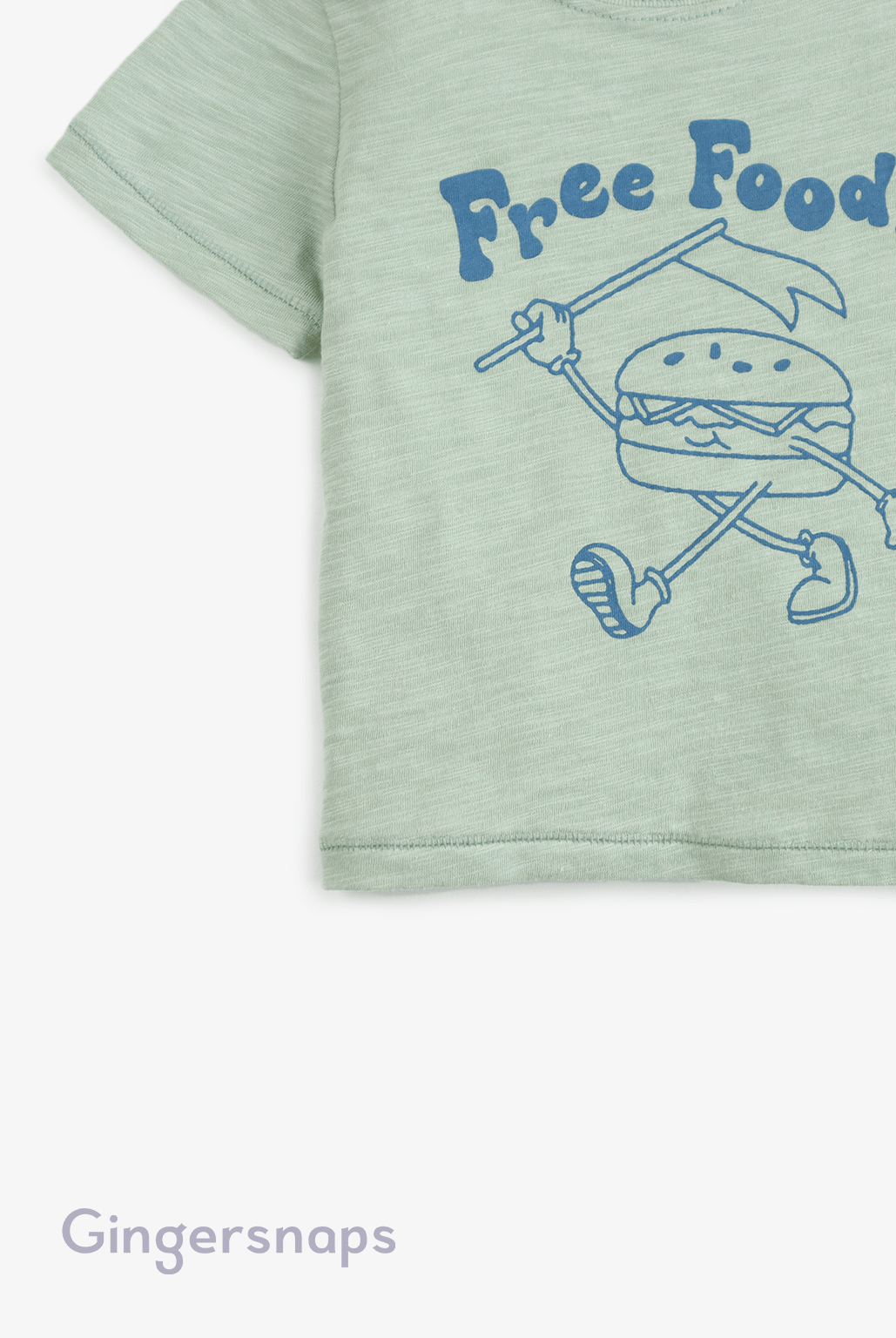 جينجرسنابس تي شيرت للأولاد الرضع صيفي بياقة دائرية أخضر