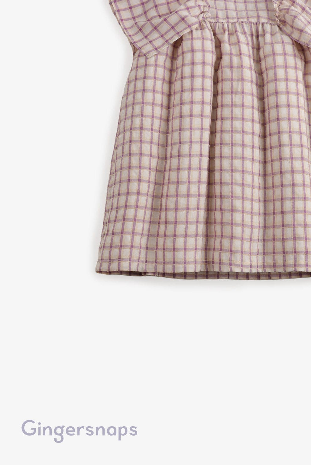 جينجرسنابس فستان بناتي مربعات كم مكشكش واسع متعدد الألوان