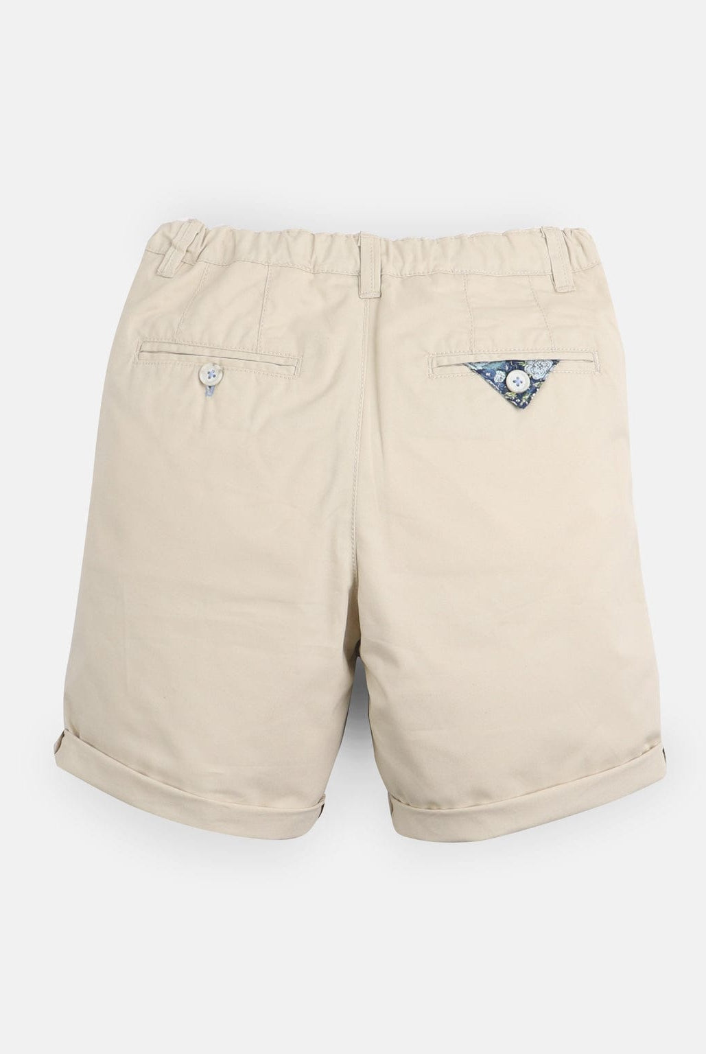 جينجرسنابس شورت جبردين اطفالي سادة بزرار أمامي بيج