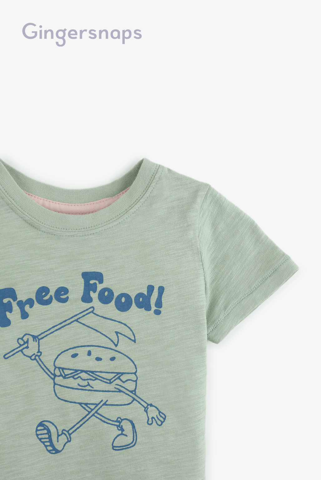 جينجرسنابس تي شيرت للأولاد الرضع صيفي بياقة دائرية أخضر