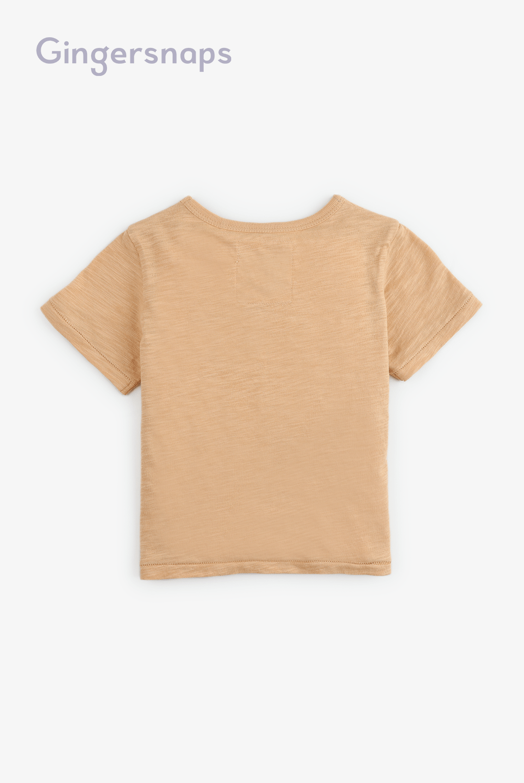 جينجرسنابس تيشرت اطفال ولادي سادة بياقة دائرية برتقالي