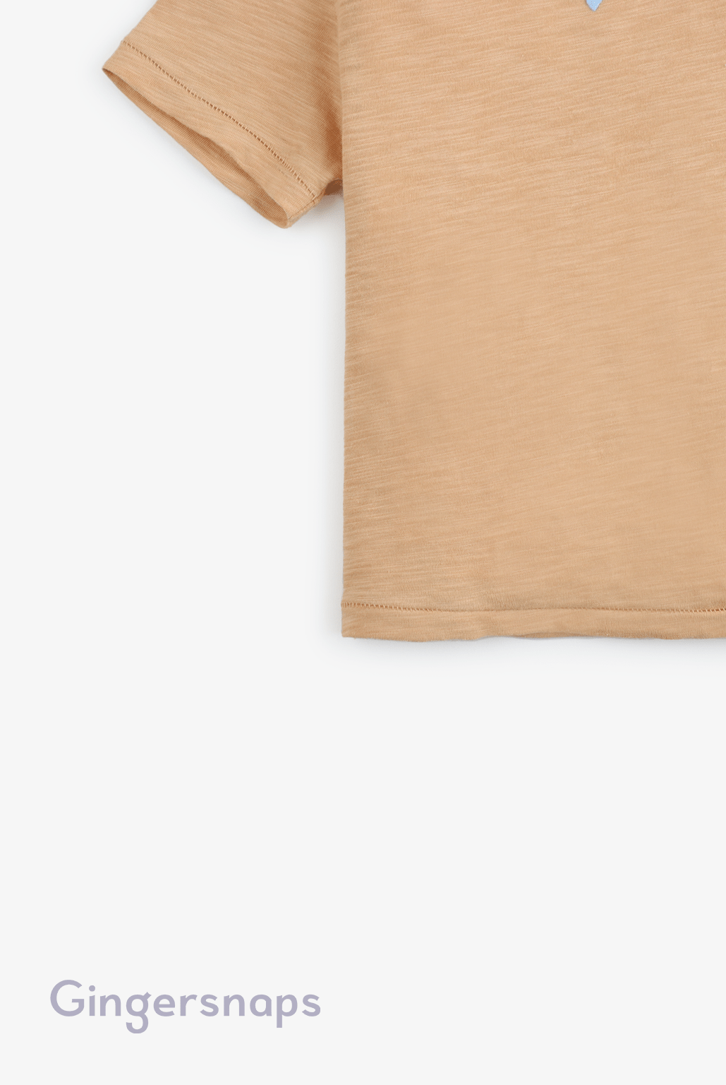 جينجرسنابس تيشرت اطفال ولادي سادة بياقة دائرية برتقالي