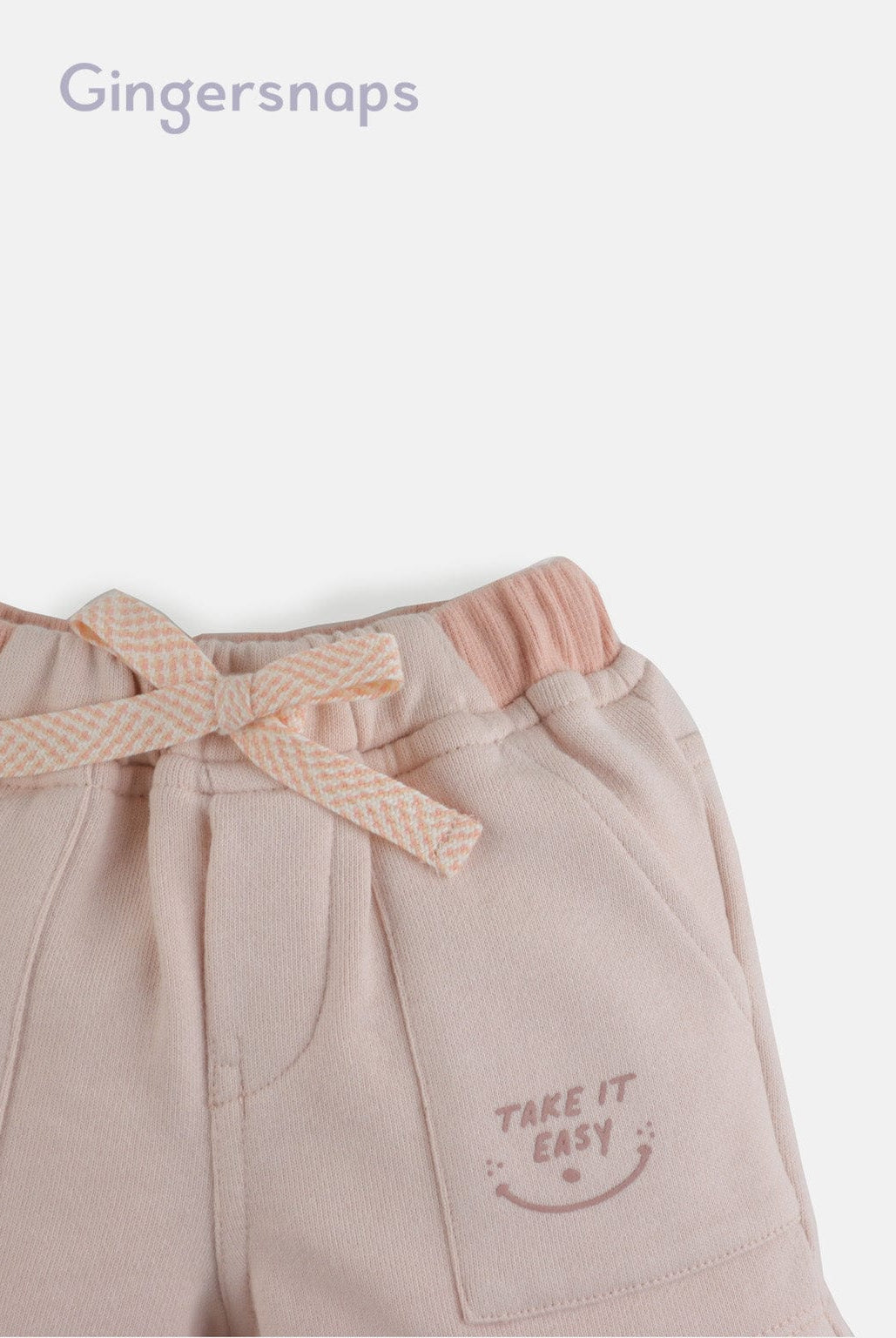 جينجرسنابس شورت سادة بطبعة على الجانب أولادي وردي