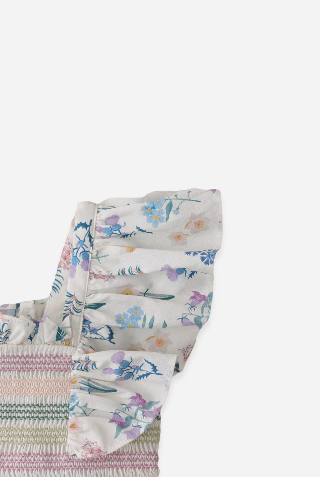 جينجرسنابس فستان منقوش مخطط من أعلى بتنورة منفوشة كم بف بناتي متعدد الألوان