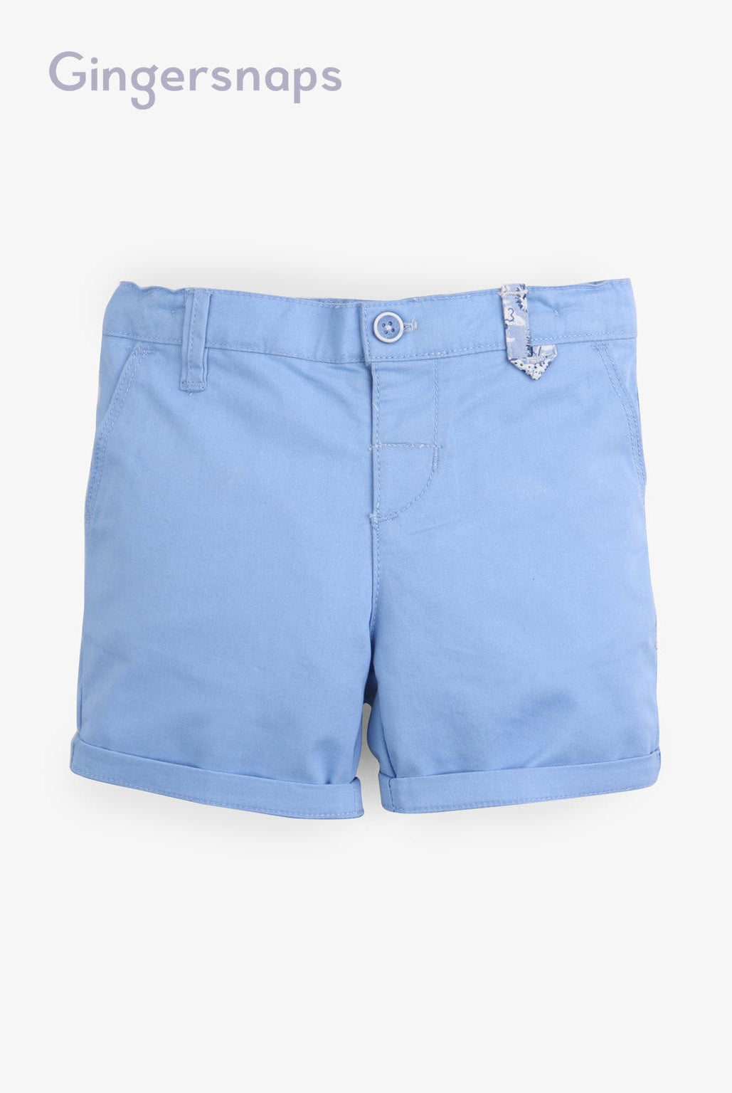 جينجرسنابس شورت اطفال رضع ولادي سادة تشينو أزرق