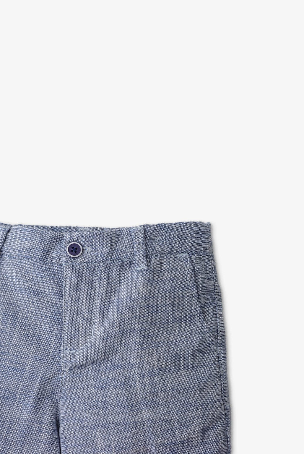 جينجرسنابس شورت سادة بجيوب وأزرار أولادي أزرق