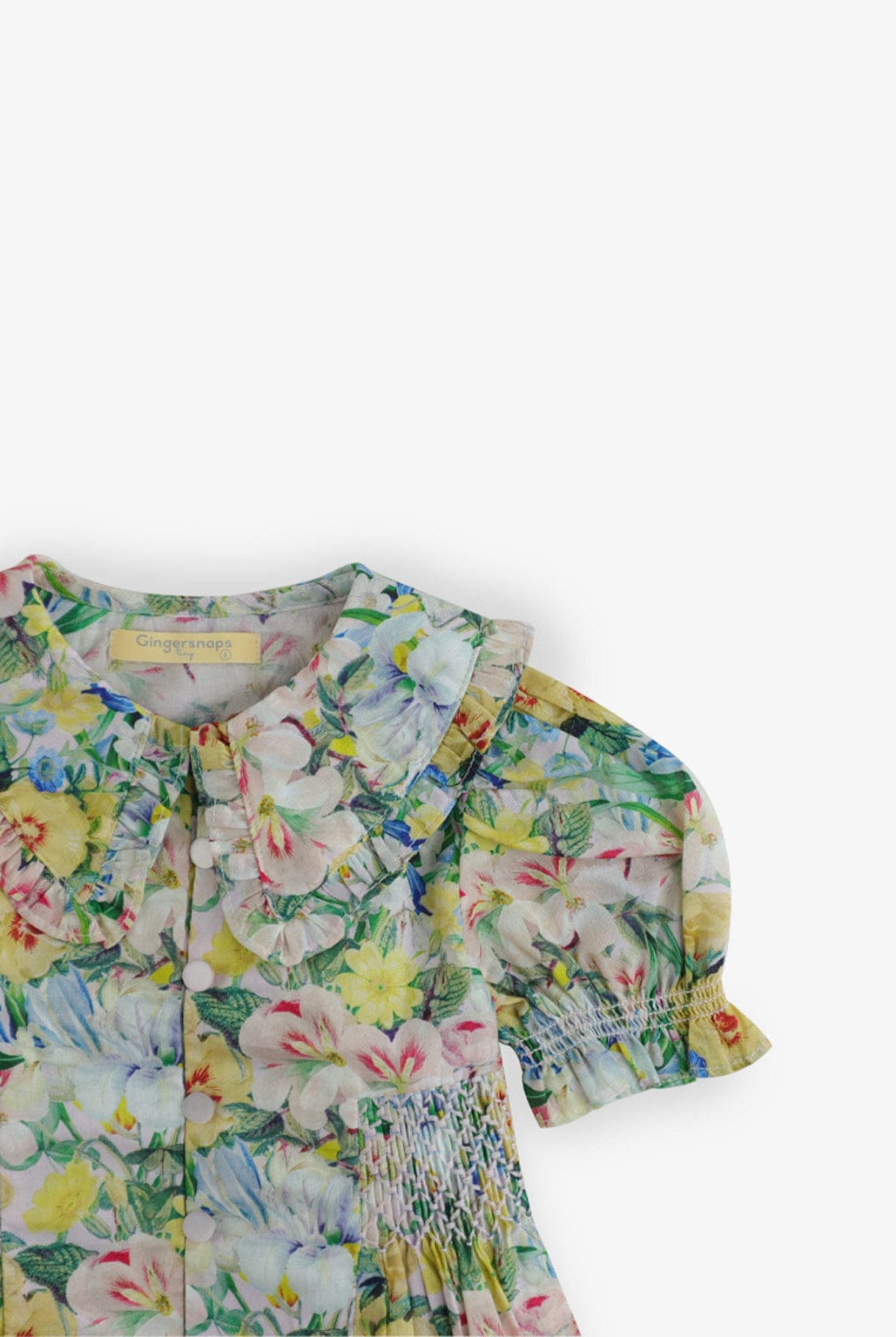 جينجرسنابس بلوزة بناتي موردة كم قصير بياقة كبيرة متعدد الألوان