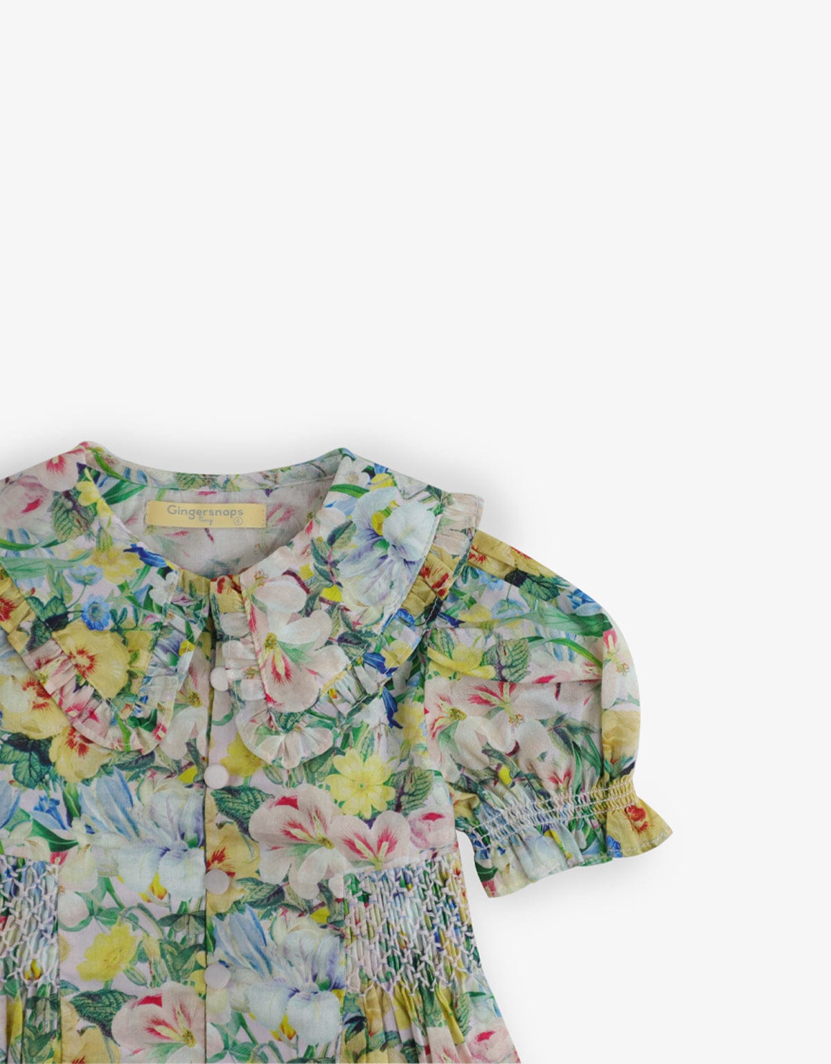 جينجرسنابس بلوزة بناتي موردة كم قصير بياقة كبيرة متعدد الألوان