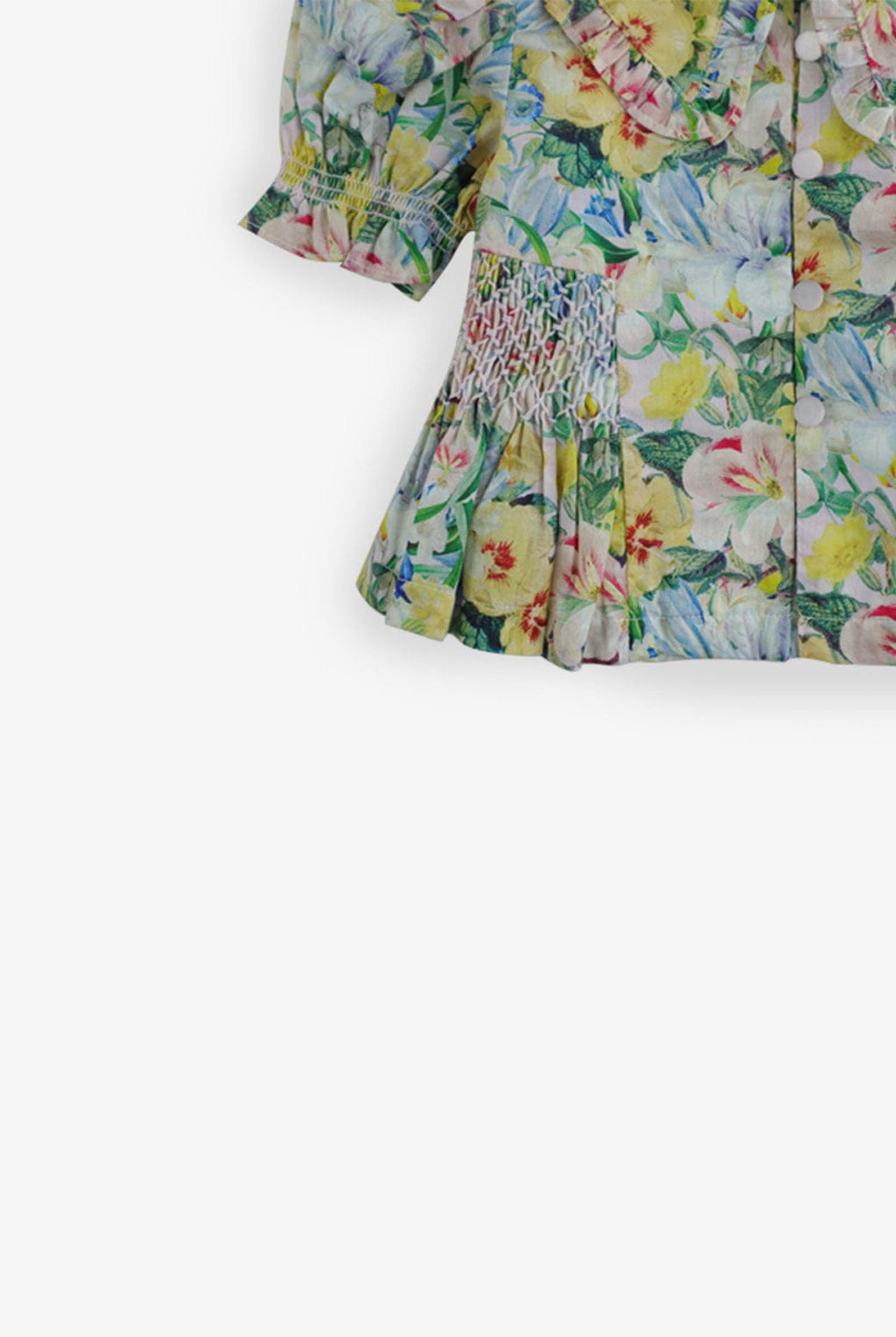 جينجرسنابس بلوزة بناتي موردة كم قصير بياقة كبيرة متعدد الألوان