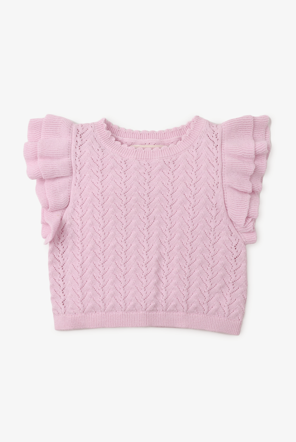 جينجرسنابس بلوزة مخرمة كت مكشكشة بناتي أرجواني