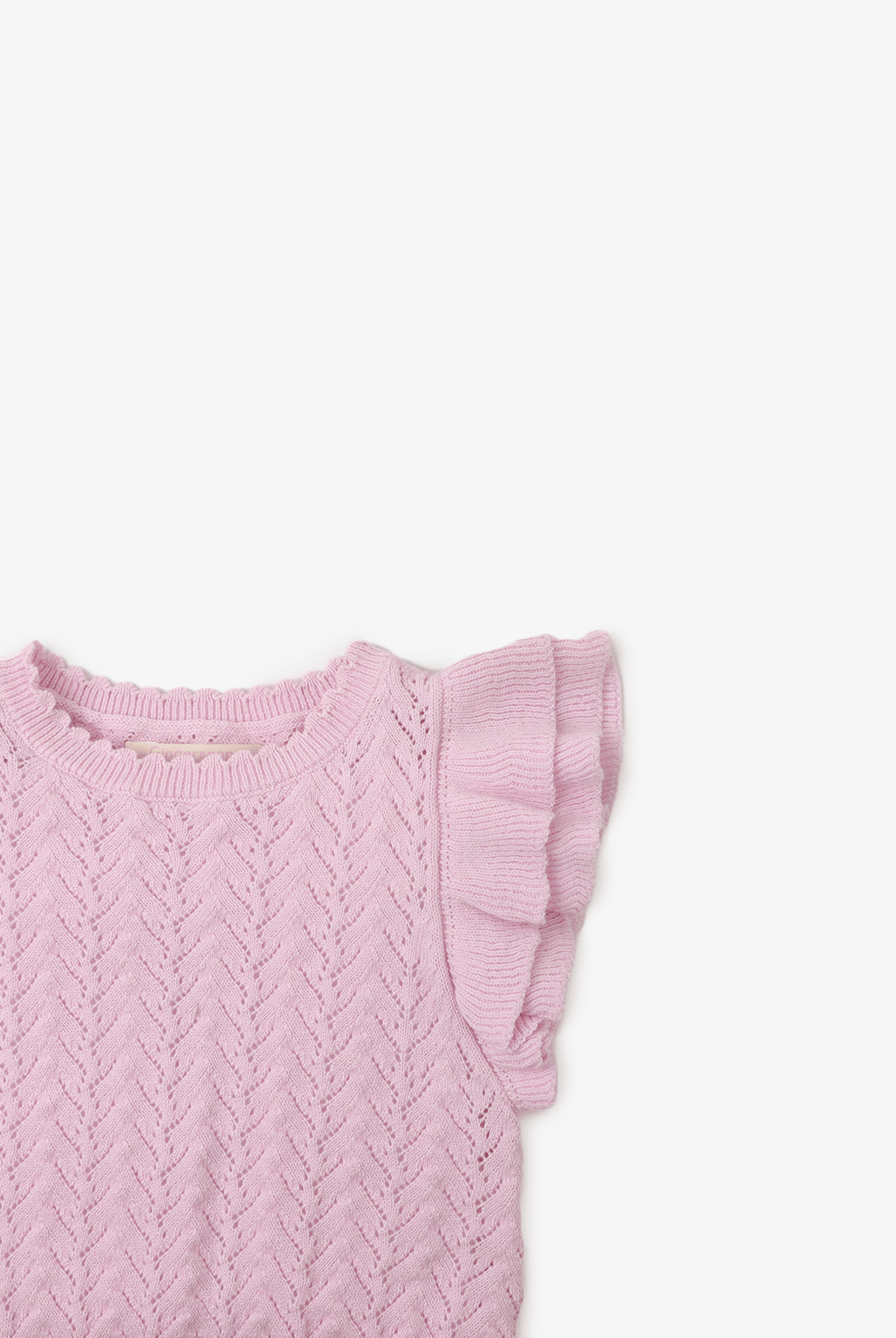 جينجرسنابس بلوزة مخرمة كت مكشكشة بناتي أرجواني