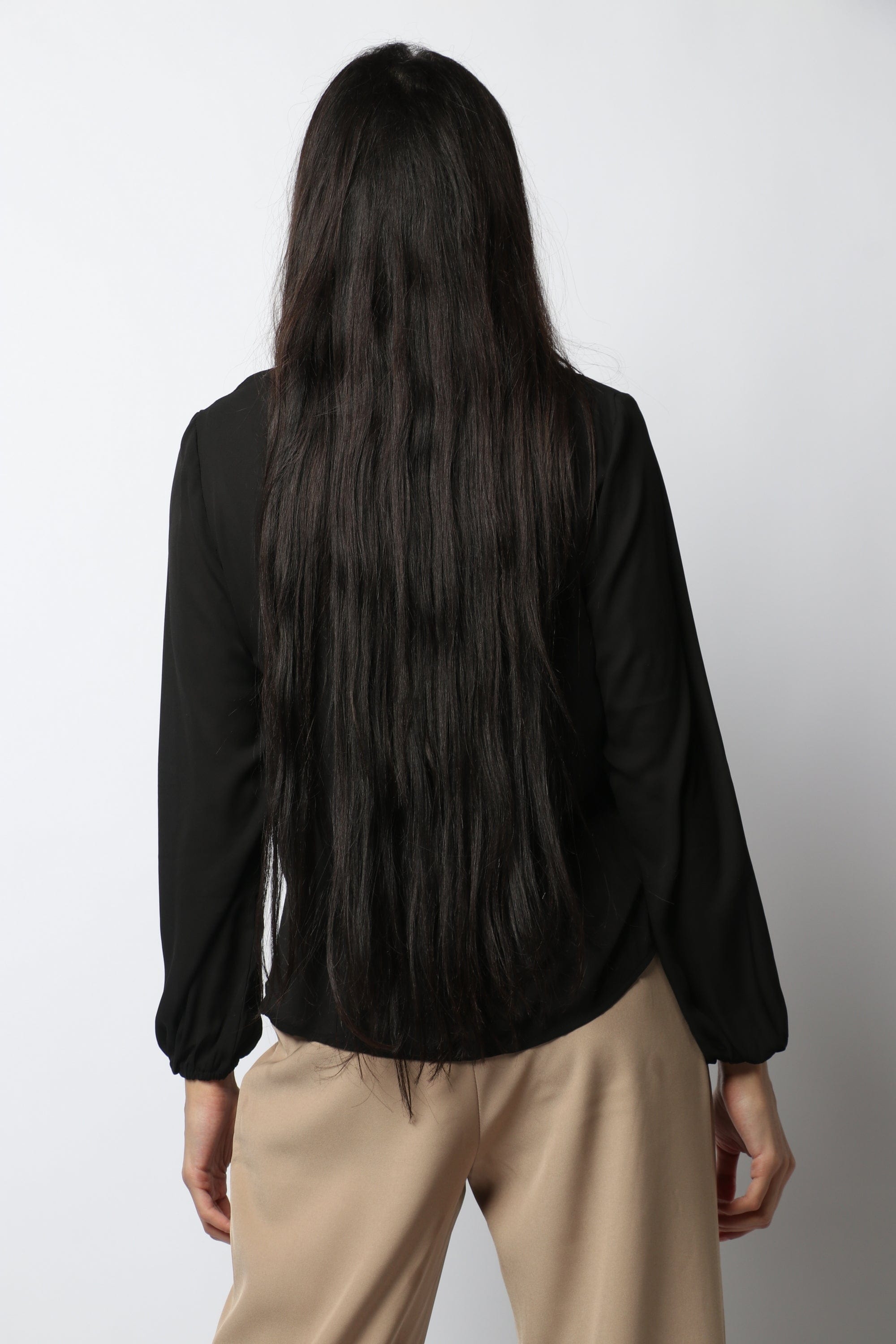 نتشي بلوزة سبعة سادة كم طويل نسائي