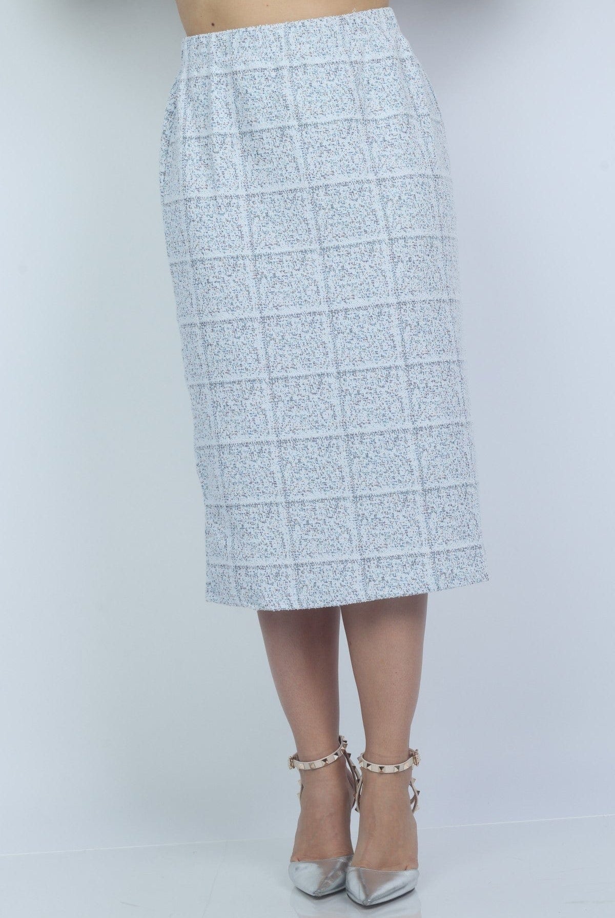 نتشي تنورة ميدي لامعة بليسيه