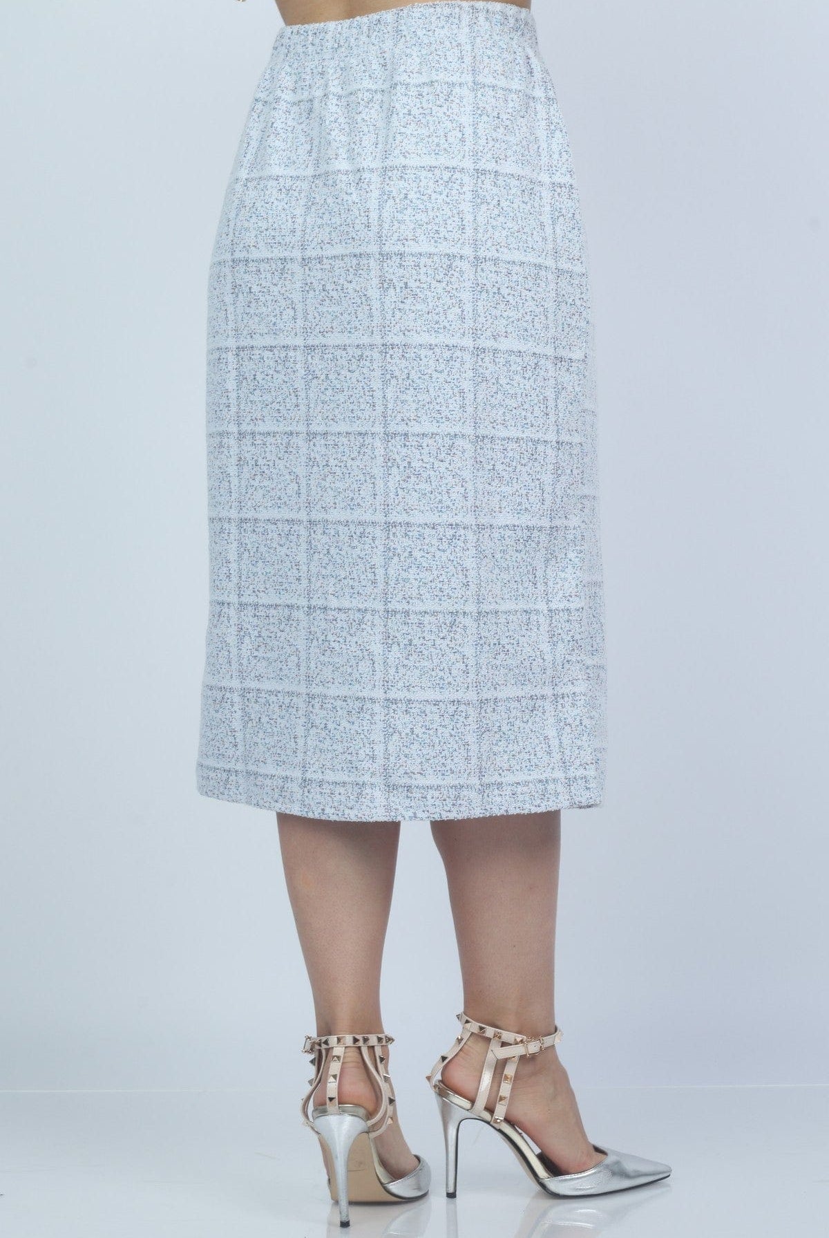 نتشي تنورة ميدي لامعة بليسيه