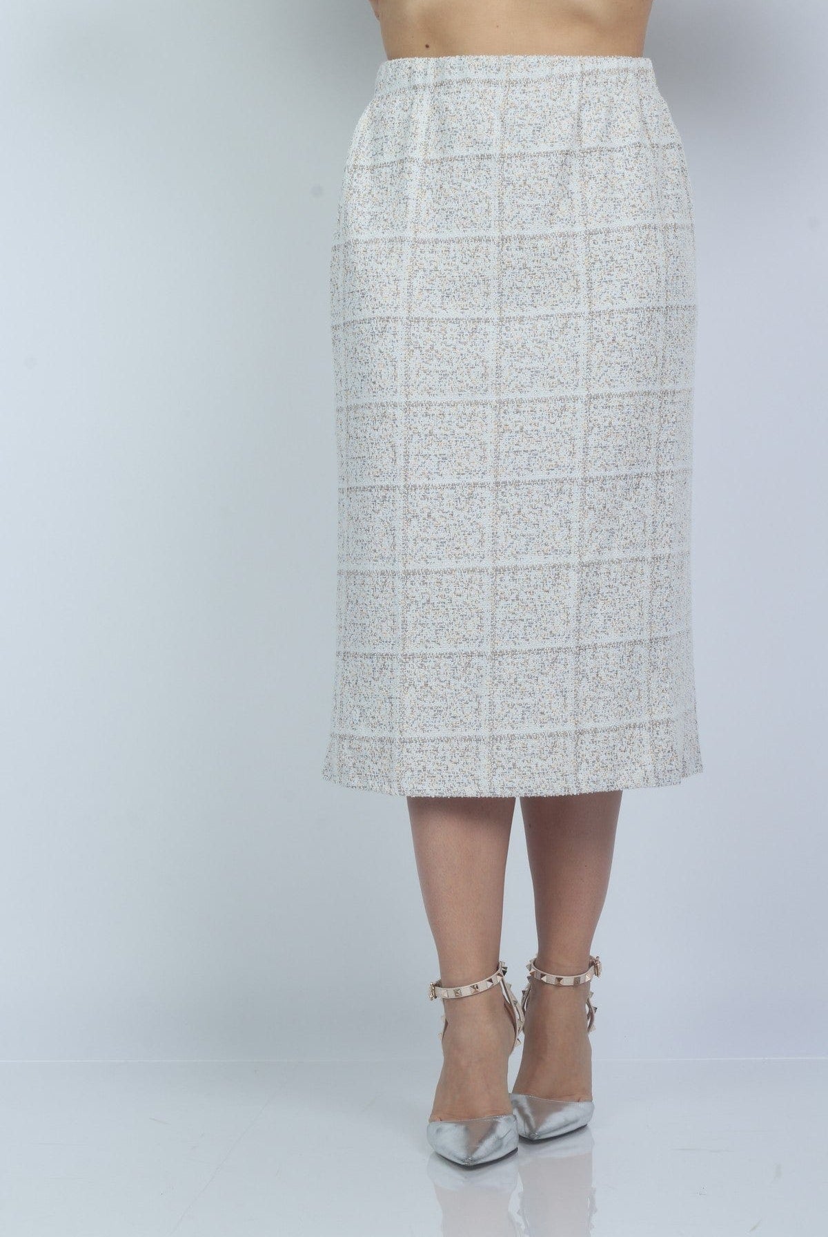 نتشي تنورة ميدي لامعة بليسيه