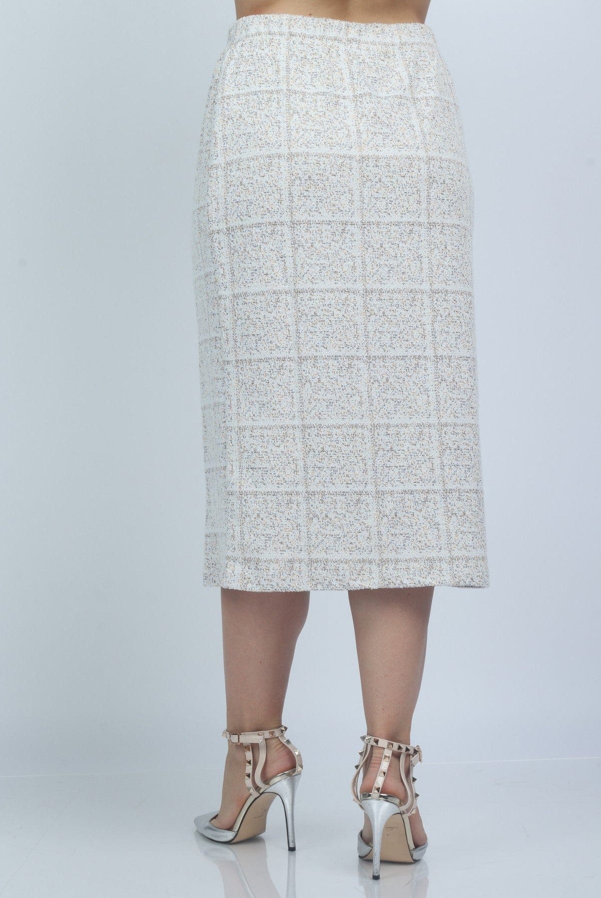 نتشي تنورة ميدي لامعة بليسيه