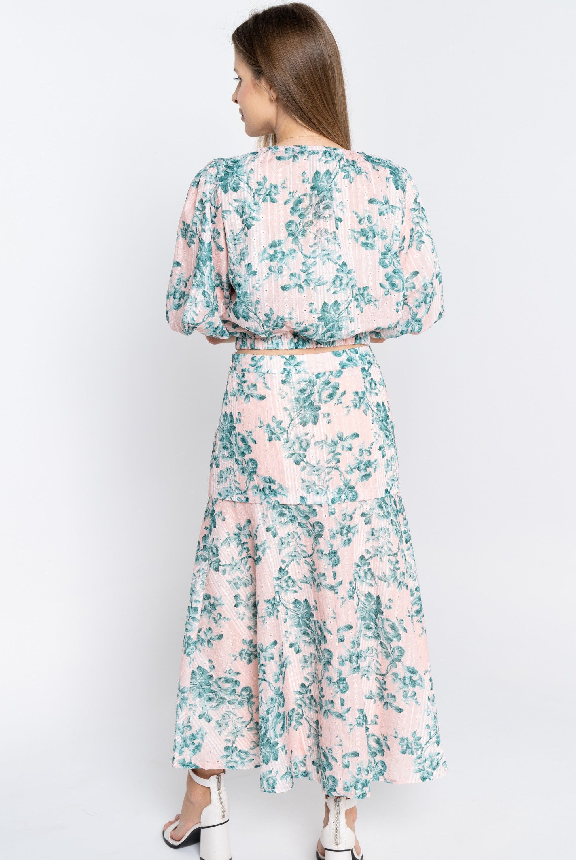 نتشي توب مشجر نص بطن 3/4 كم نسائي