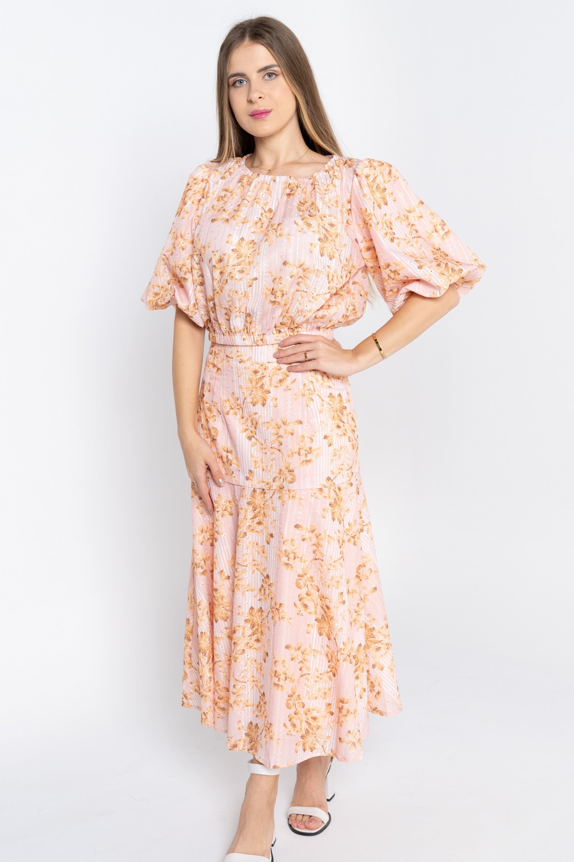 نتشي توب مشجر نص بطن 3/4 كم نسائي