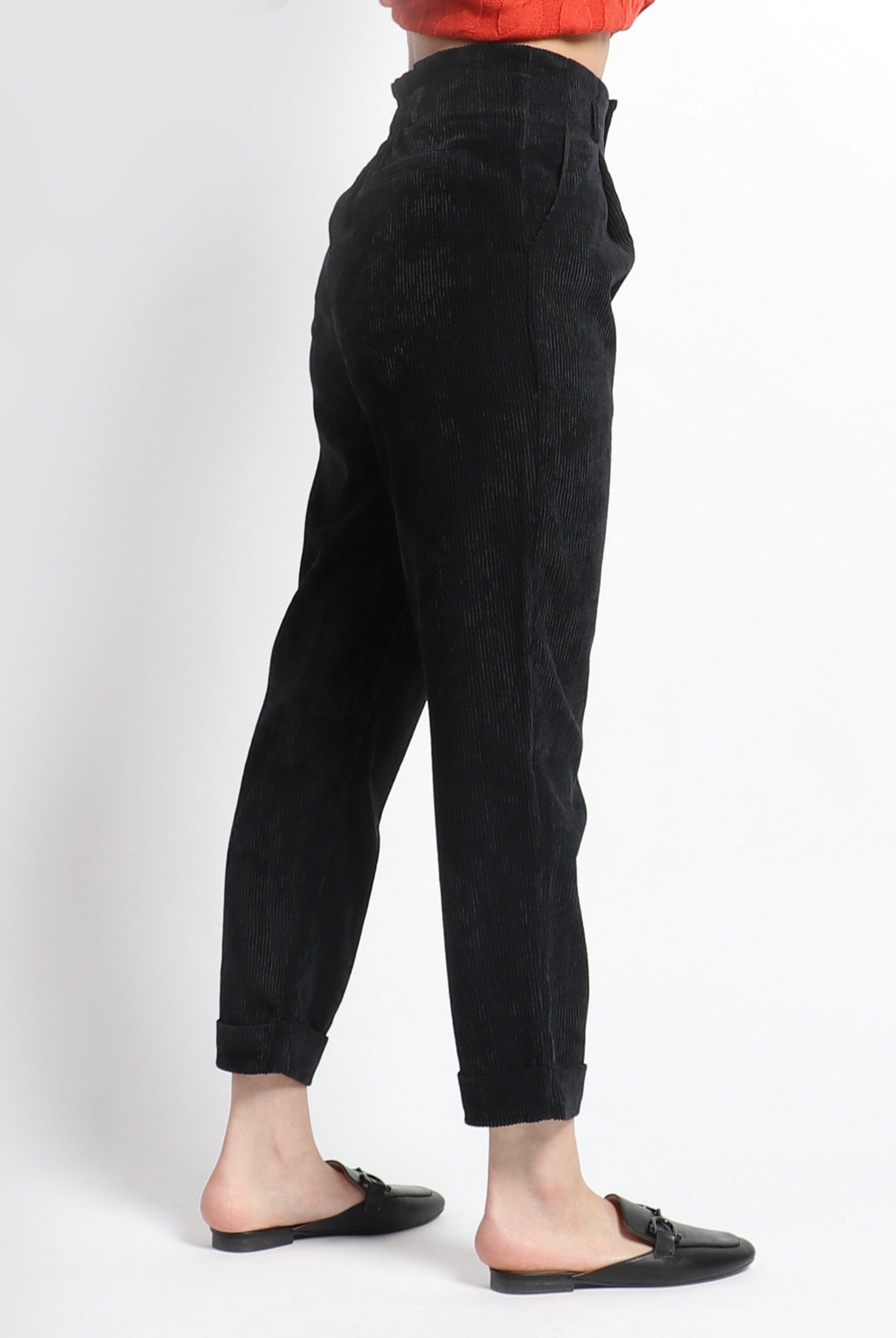 نتشي بنطلون مضلع طويل بجيوب نسائي