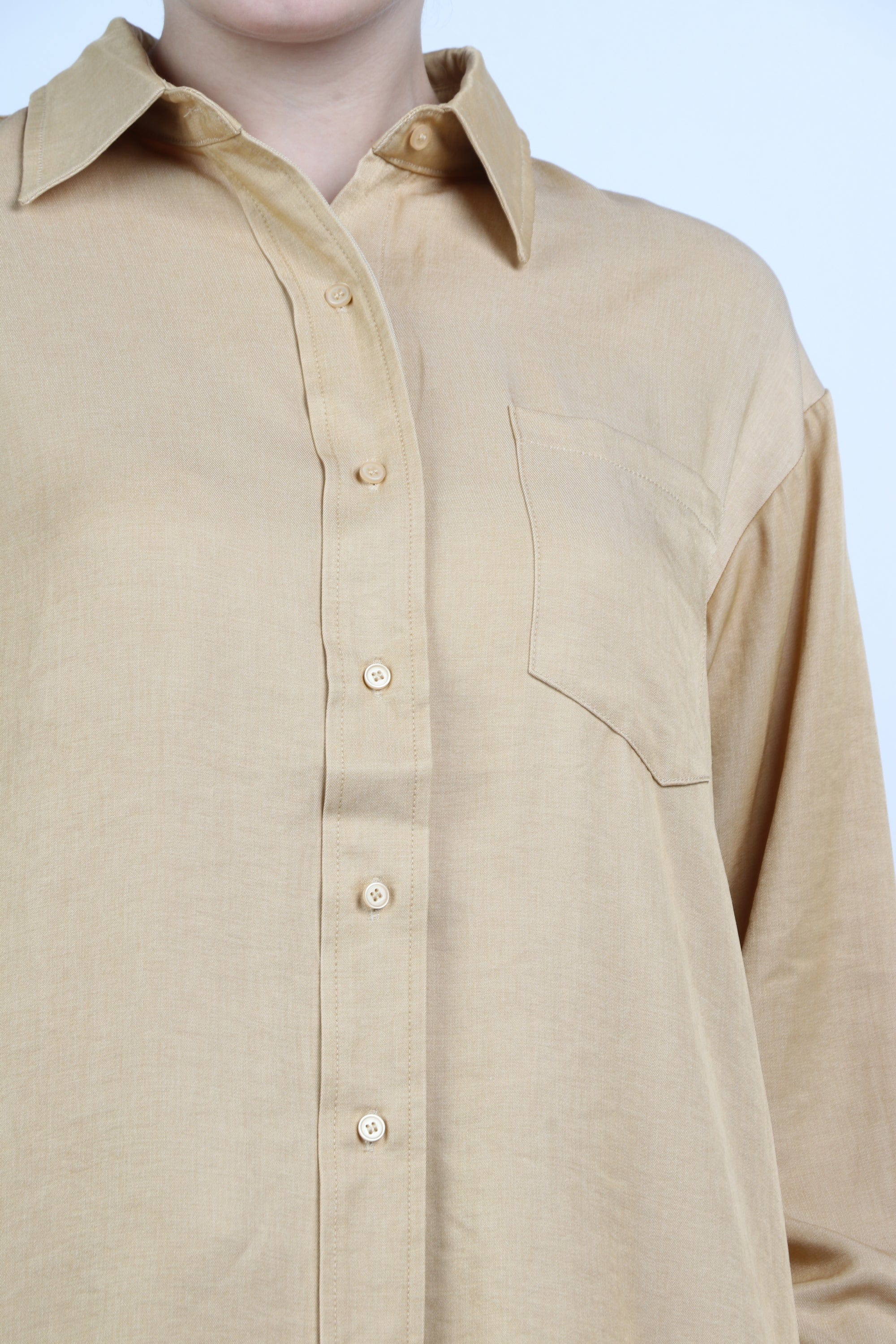 نتشي قميص كلاسيك رسمي سادة كم طويل نسائي